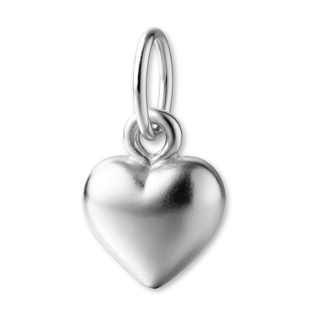999 Pure Silver - Classic Puffy Heart Charm