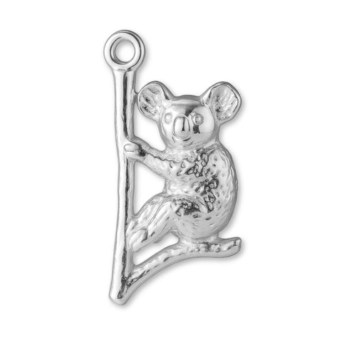 940 Argentium Silver - Drop Bear Koala Charm