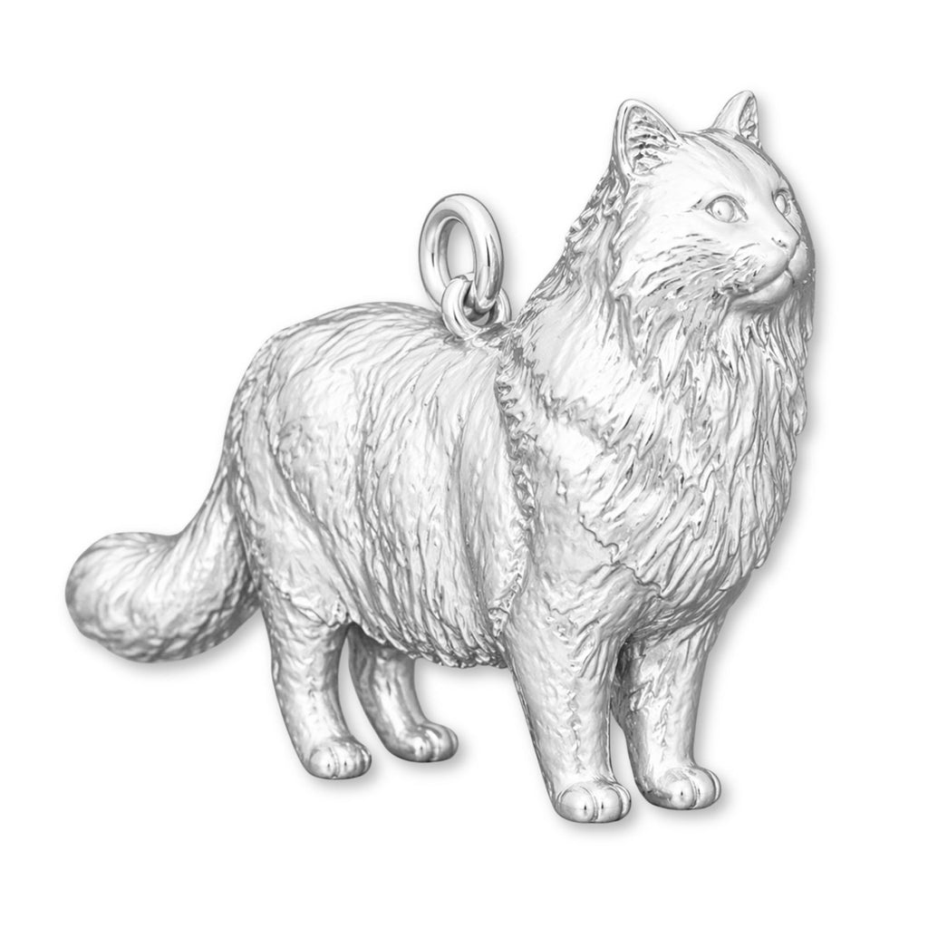 925 Sterling Silver - Siberian Cat Charm