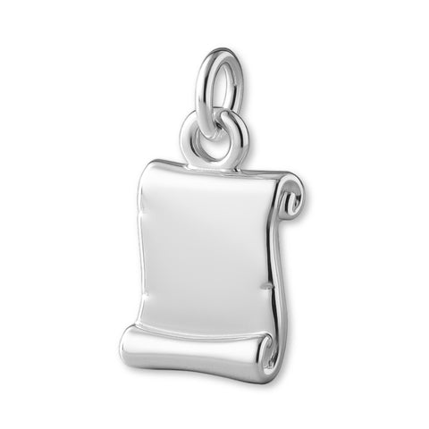 925 Sterling Silver - Parchment Scroll Charm