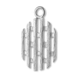 925 Sterling Silver - Openwork Grille Totem Charm