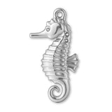 940 Argentium Silver - Lined Seahorse Charm