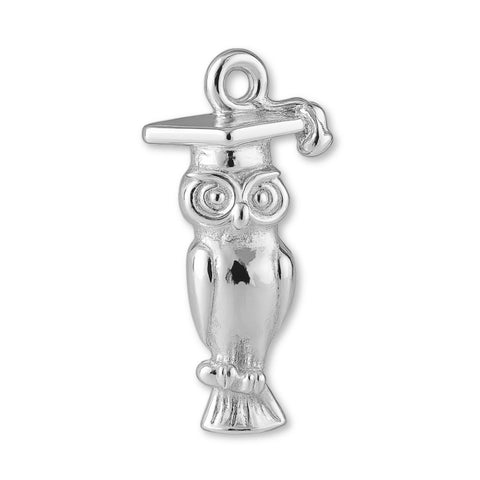 999 Pure Silver - Graduation Owl Charm