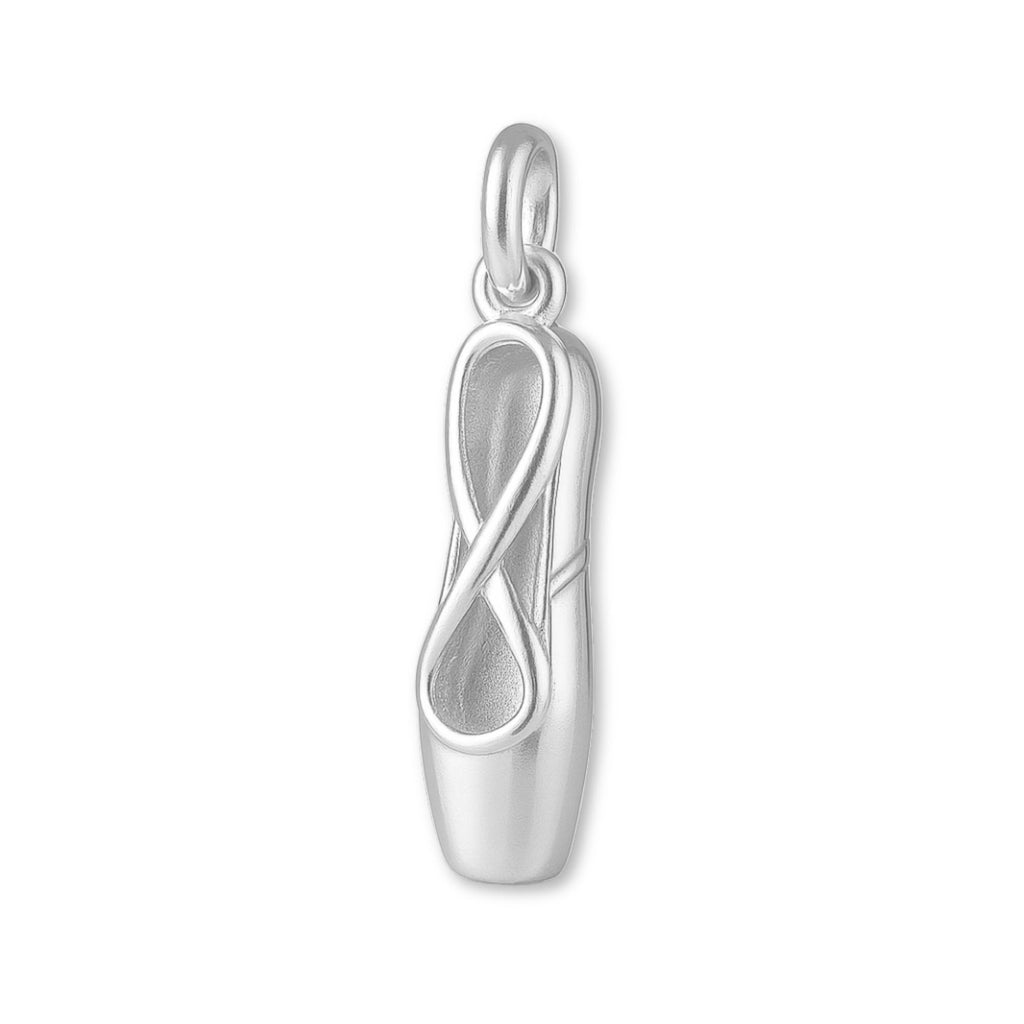 925 Sterling Silver - Pointe Ballet Shoe Charm