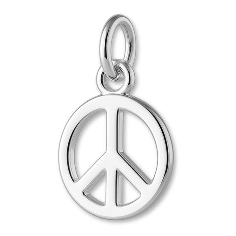 940 Argentium Silver - Classic Peace Symbol Charm
