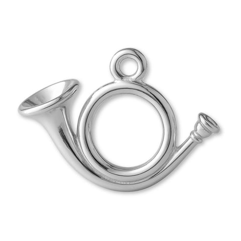999 Pure Silver - Classic Post Horn Charm