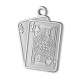 925 Sterling Silver - Blackjack Playing Cards Charm