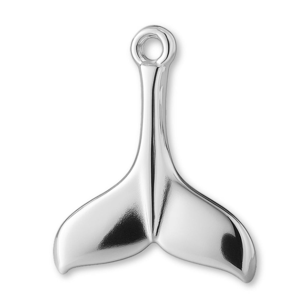 925 Sterling Silver - Whale Tail Charm