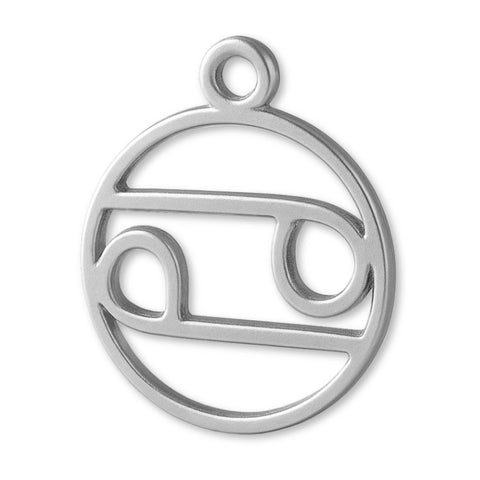 999 Pure Silver - Cancer Zodiac Round Charm
