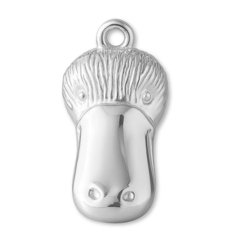 940 Argentium Silver - Platypus Head Charm