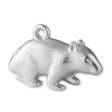 940 Argentium Silver - Hairy Wombat Charm