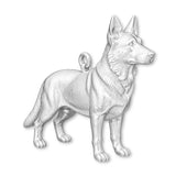 925 Sterling Silver - German Shepherd Dog Charm