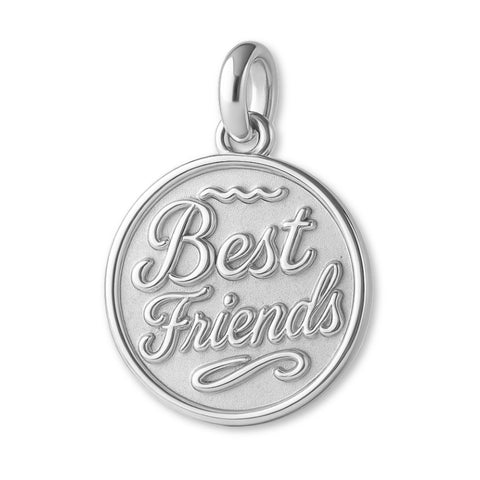 925 Sterling Silver - Ornate Best Friends Amulet Charm