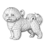 999 Pure Silver - Bichon Frise Dog Charm