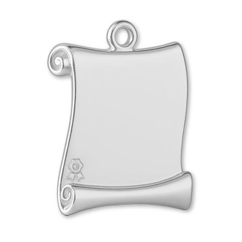 999 Pure Silver - Diploma Scroll Charm