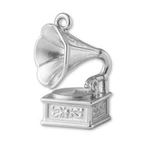 999 Pure Silver - Gramophone Record Player Charm