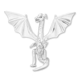 940 Argentium Silver - Flying Dragon Charm
