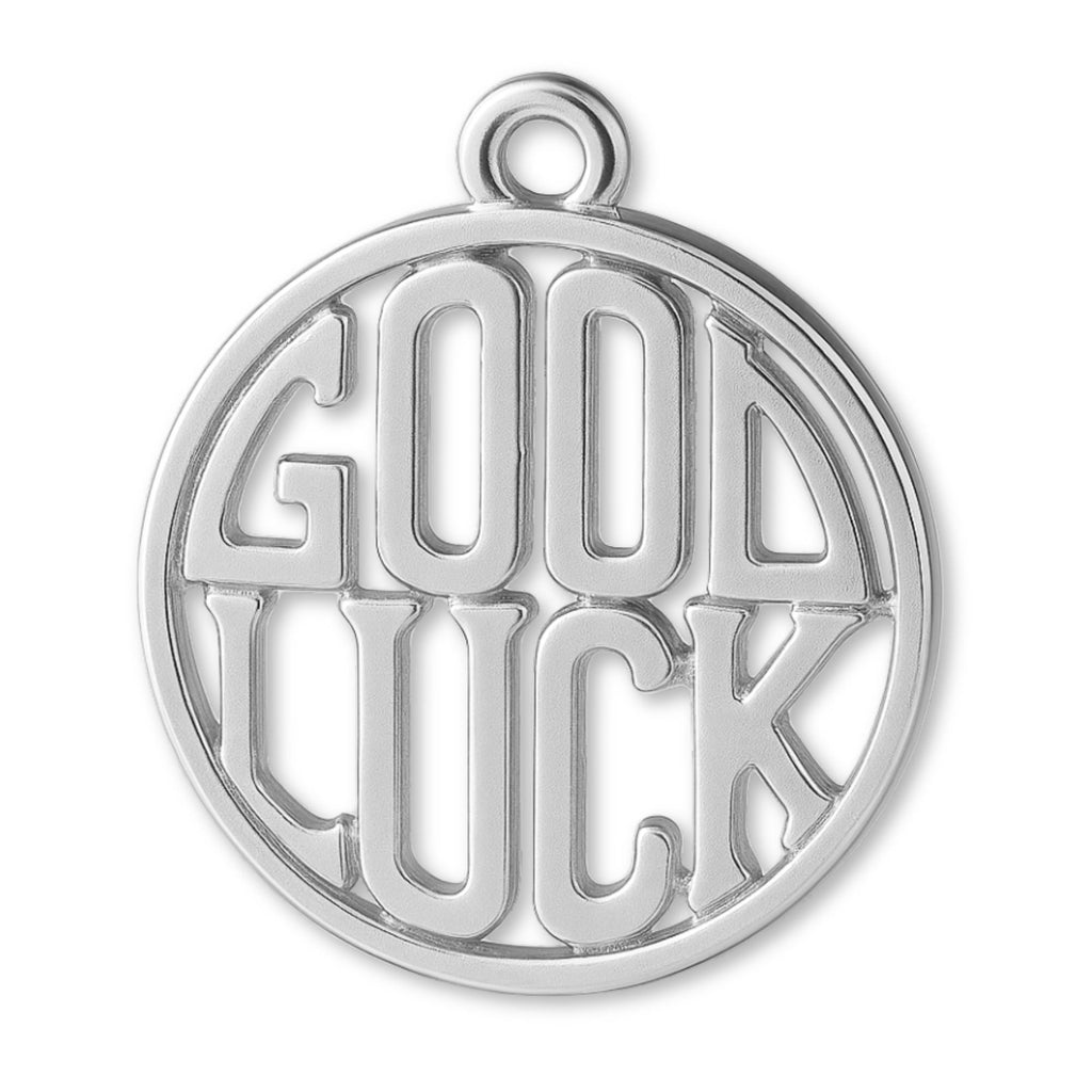 940 Argentium Silver - GOOD LUCK Openwork Charm