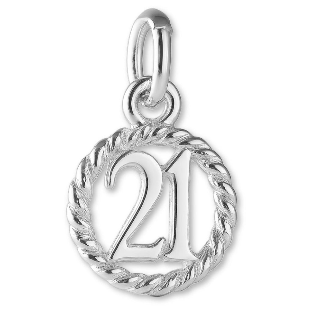 925 Sterling Silver - 21 Wreath Pendant Charm