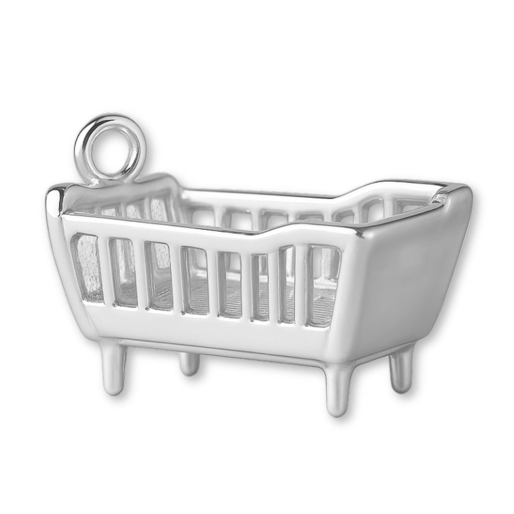 925 Sterling Silver - Classic Baby Cot Charm