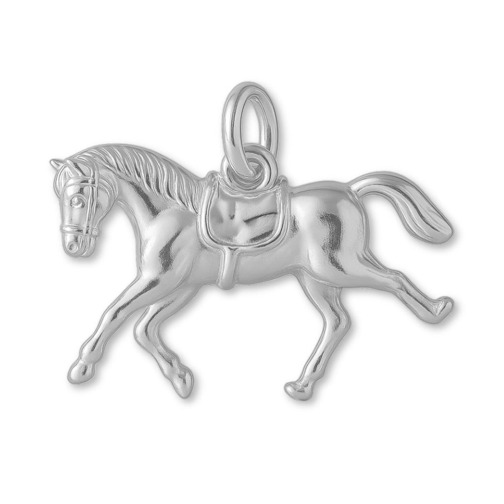 999 Pure Silver - Saddled Riding Horse Charm