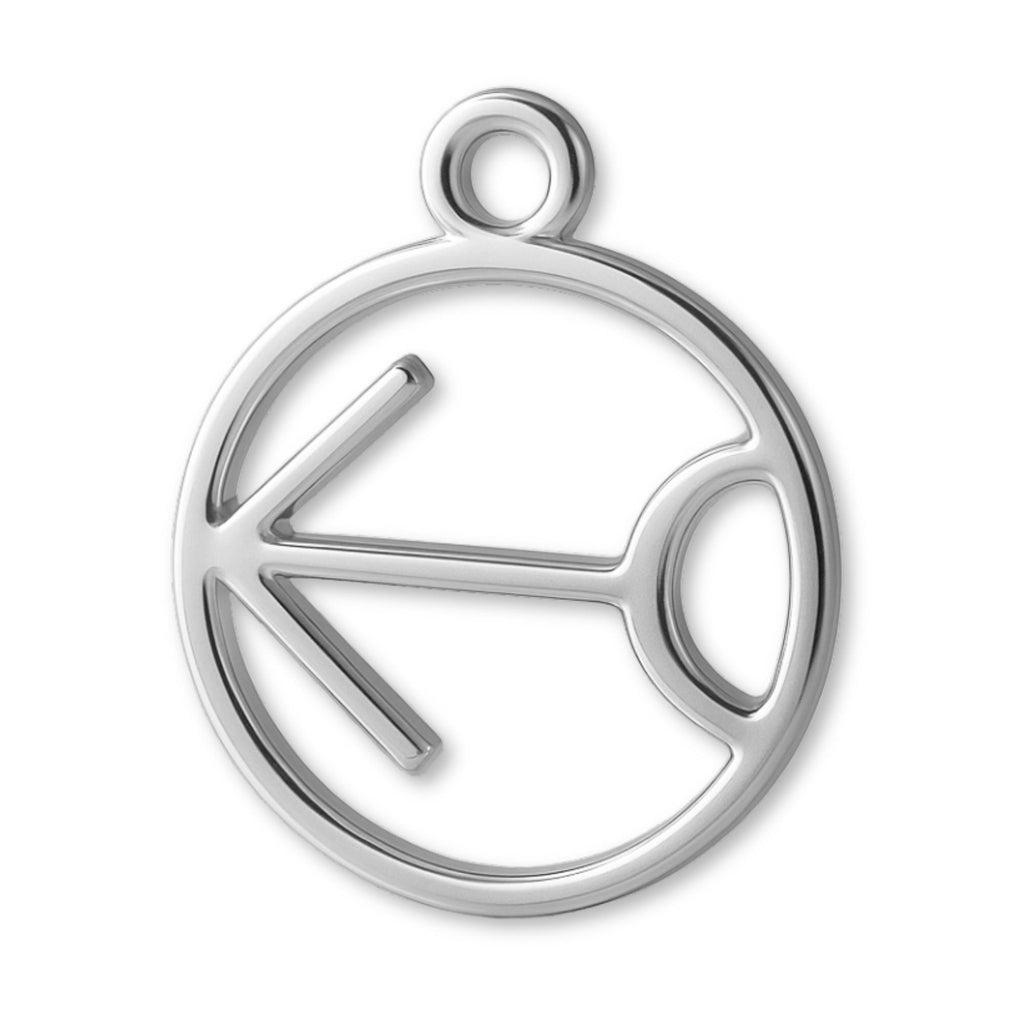 999 Pure Silver - Sagittarius Zodiac Round Charm