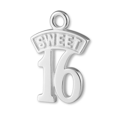940 Argentium Silver - Sweet 16 Monogram Charm