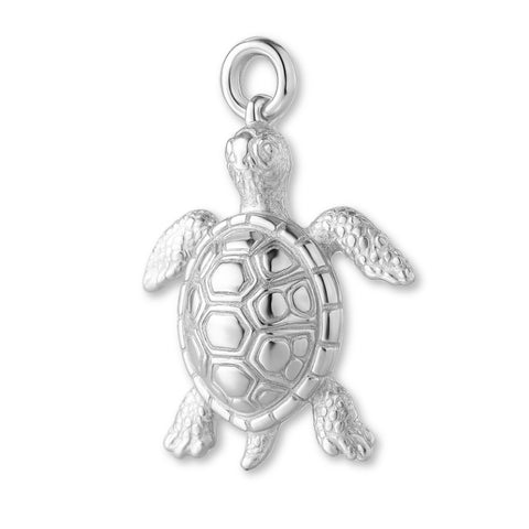 940 Argentium Silver - Tropical Sea Turtle Charm