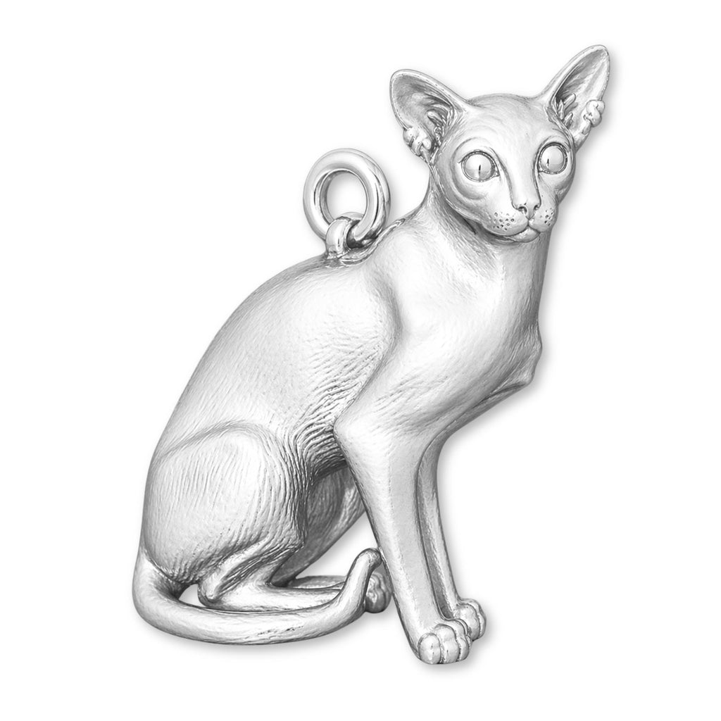925 Sterling Silver - Colourpoint Shorthair Cat Charm