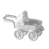 940 Argentium Silver - Victorian Pram Charm