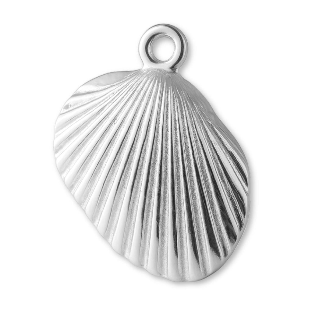 925 Sterling Silver - Clam Beach Shell Charm