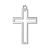 940 Argentium Silver - Open Frame Crucifix Charm