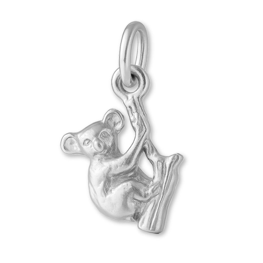 940 Argentium Silver - Koala Climbing Tree Charm