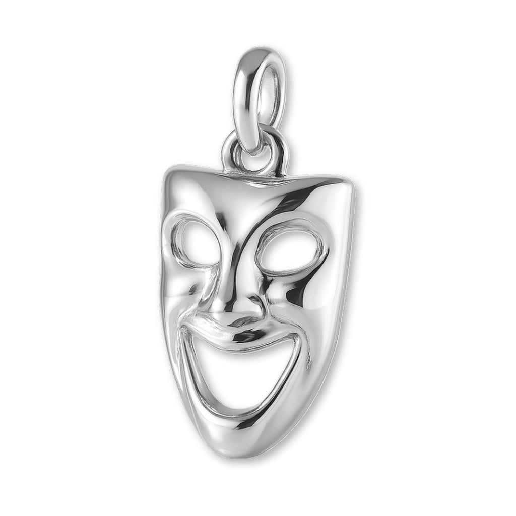 999 Pure Silver - Classic Comedy Mask Charm
