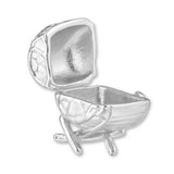 940 Argentium Silver - Rustic Winery Display Barrel Charm