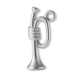 999 Pure Silver - Roped Bugle Horn Charm