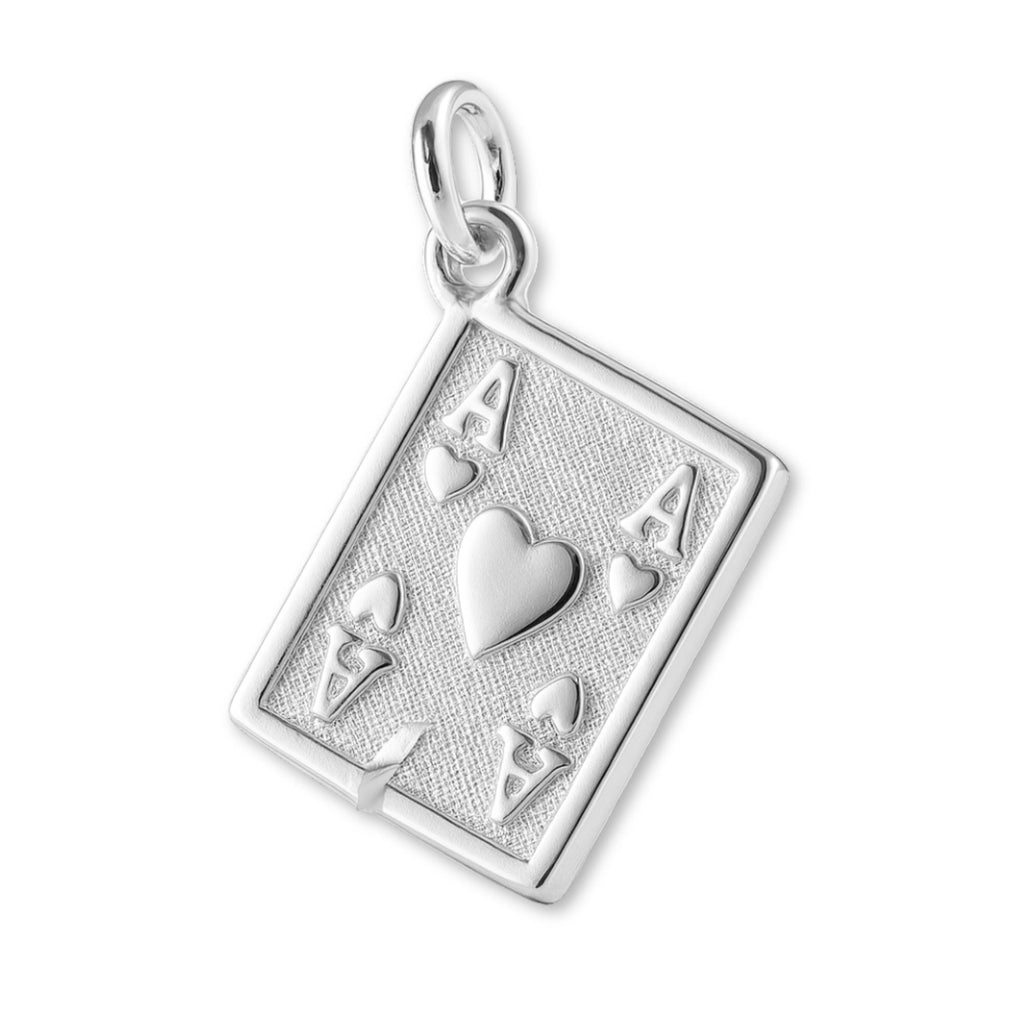 940 Argentium Silver - Ripped Ace Card Charm
