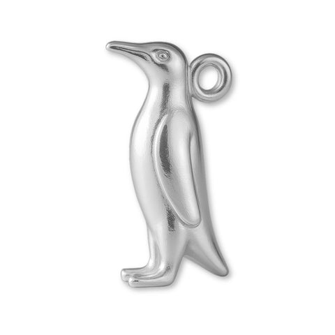 999 Pure Silver - King Penguin Charm