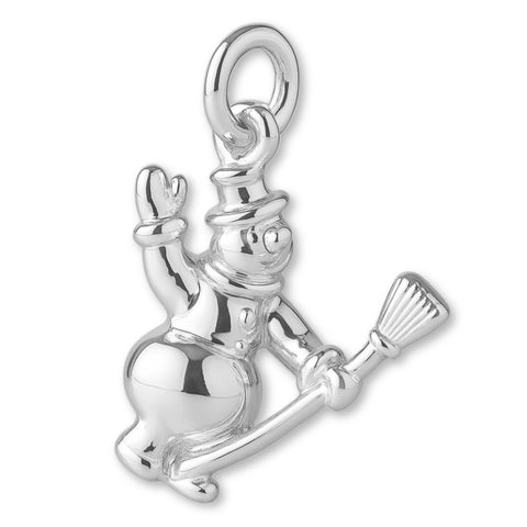 999 Pure Silver - Flying Snowman Charm