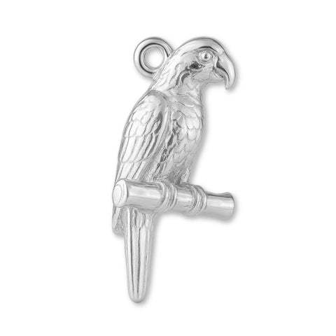 999 Pure Silver - Amazon Parrot Charm