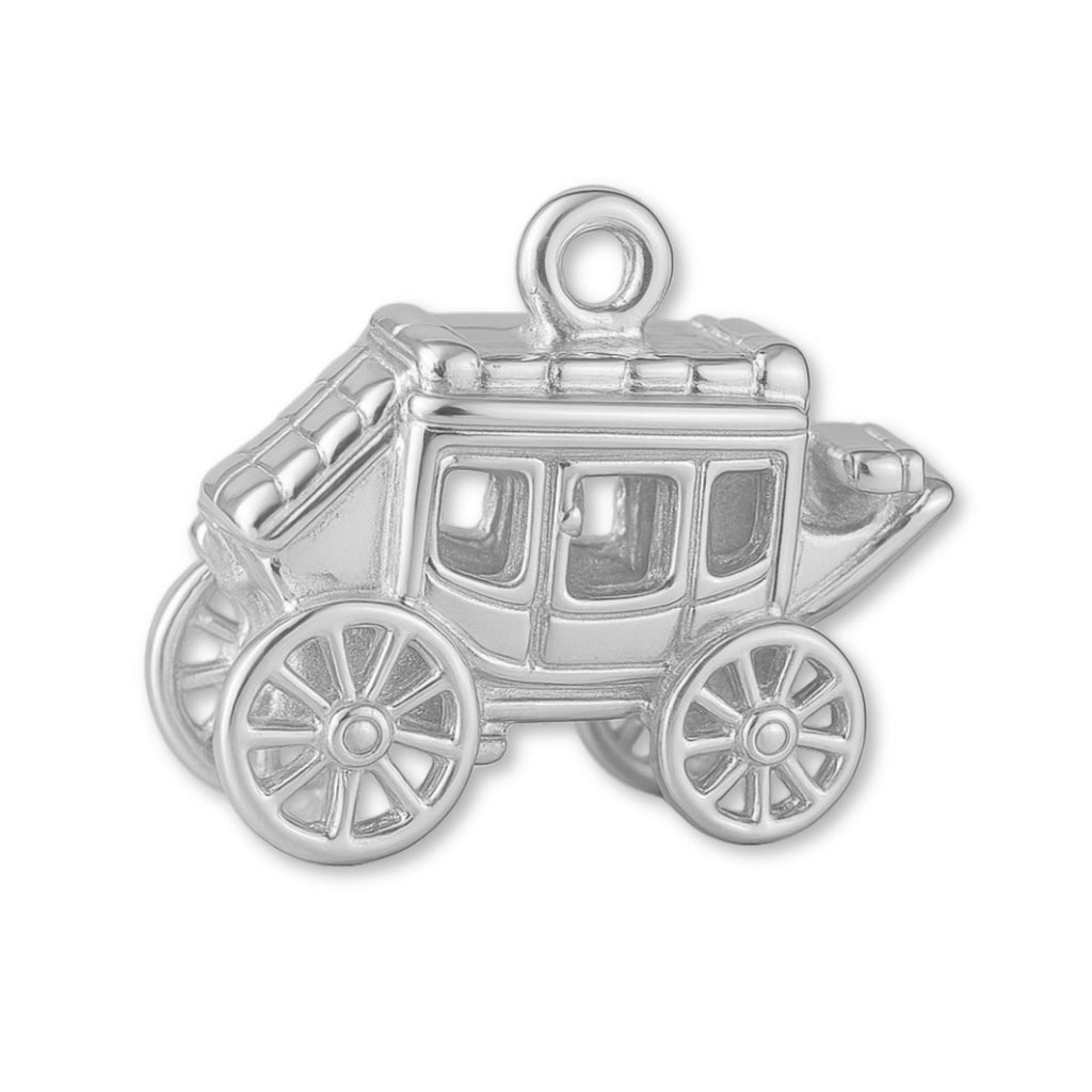 925 Sterling Silver - Western Stagecoach Charm