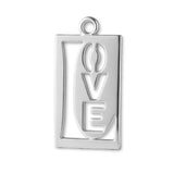 940 Argentium Silver - Inverted Love Charm