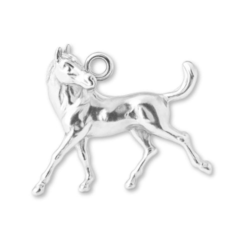 999 Pure Silver - Galloping Horse Charm
