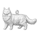 940 Argentium Silver - Norwegian Forest Cat Charm