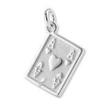 925 Sterling Silver - Ripped Ace Card Charm