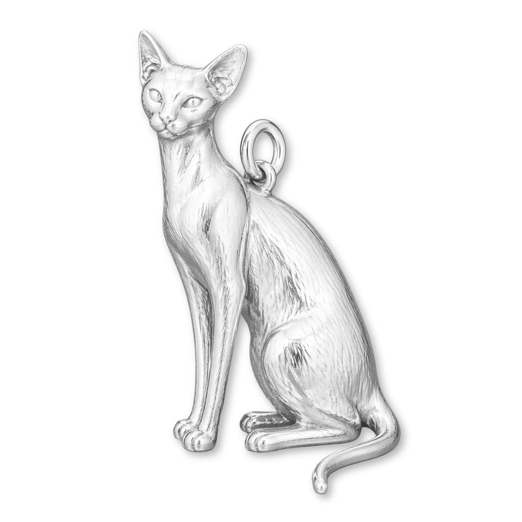 925 Sterling Silver - Oriental Shorthair Cat Charm