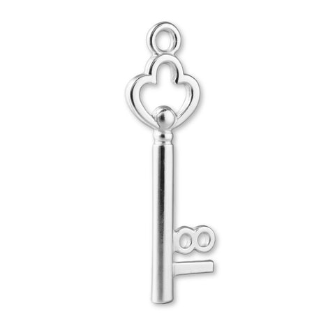 940 Argentium Silver - 18 Clover Key Charm