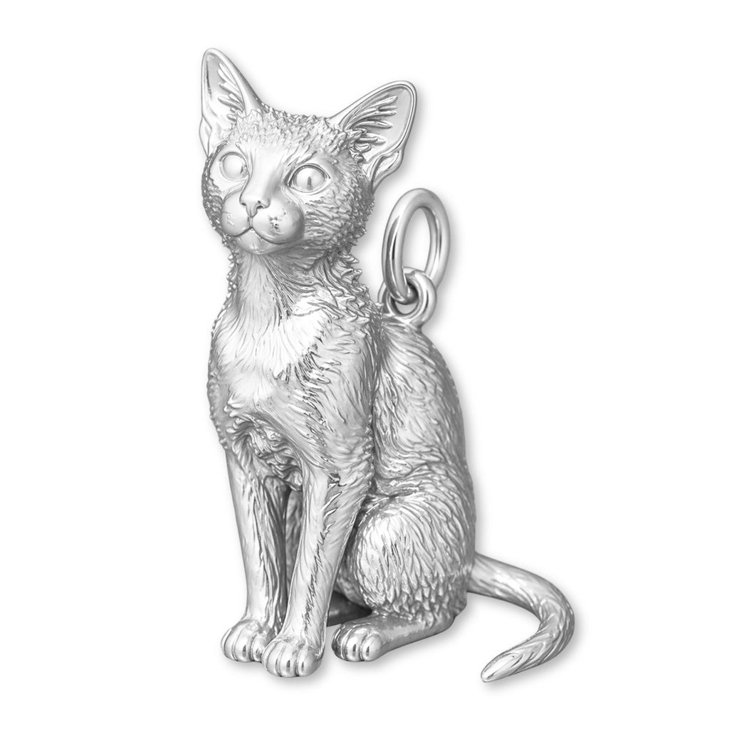 940 Argentium Silver - Lykoi Cat Charm