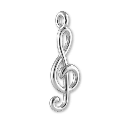999 Pure Silver - Sculpted Treble Clef Charm