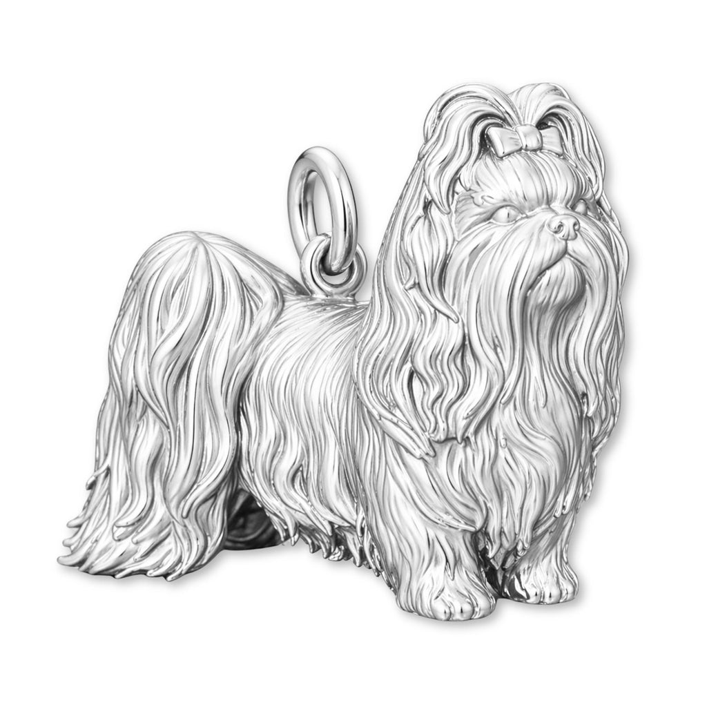 925 Sterling Silver - Shih Tzu Dog Charm